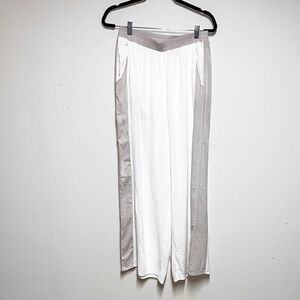 Le Lis Cream Beige Color block Wide Leg Flowy Pants Womens Sz M